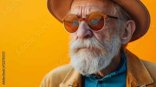 funny portrait of senior man enjoying an active retirement lifestyle embodying happiness