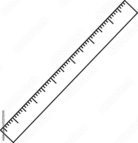 Ruler Outline Vector Illustration