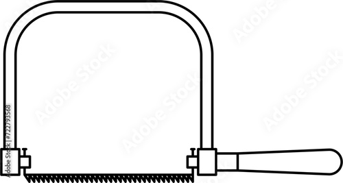 Coping Saw Outline Vector Illustration