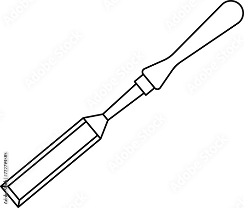 Chisel Outline Vector Illustration