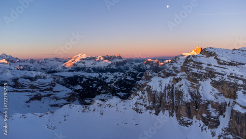 Quadro em tela Alba al Bivacco della Pace - Monte Castello - Cortina d'Ampezzo - Dolomiti