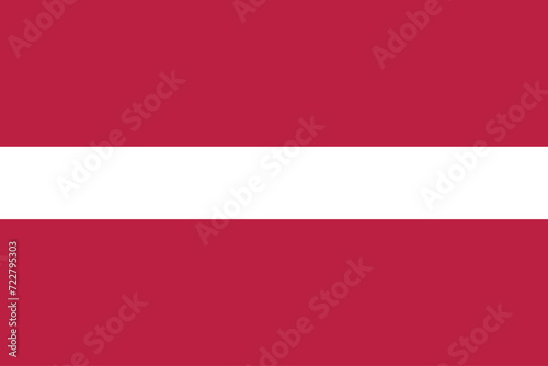 Flags of Latvia. Flat element design. National Flag. White isolated background 