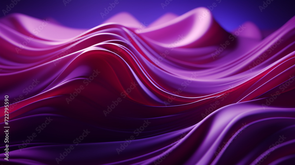 Three dimensional render of wavy prism
