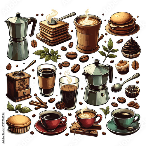 Brewtiful vectors & illust. for coffee lovers! 