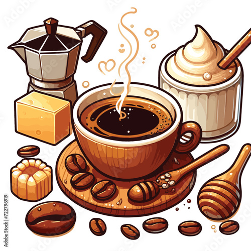 Brewtiful vectors & illust. for coffee lovers! 