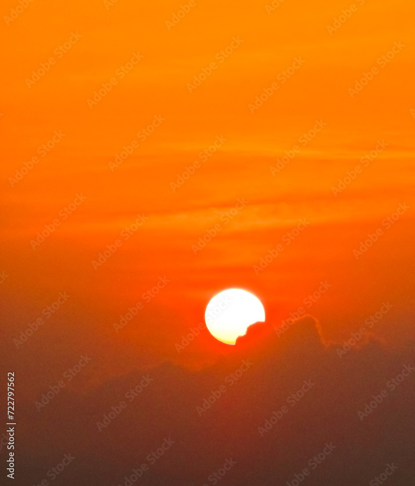 View of Kuta Beach, Bali with a beautiful sunset in the background View of Kuta Beach, Bali with a beautiful sunset in the background