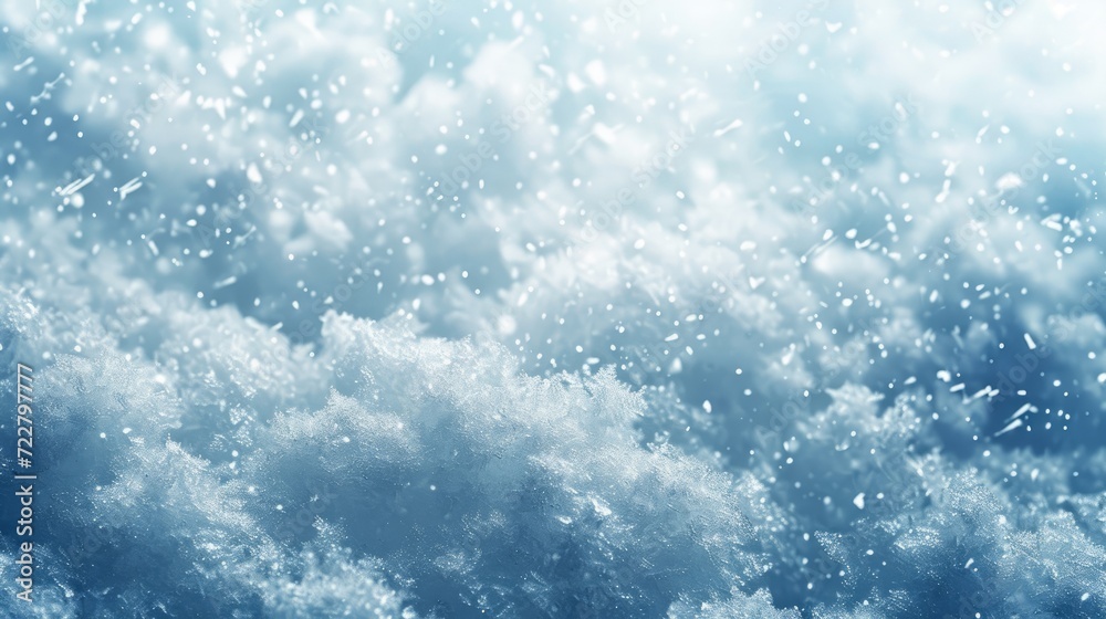 Experience the tranquility of winter with a pristine snow background, capturing the essence of the season, Ai Generated.