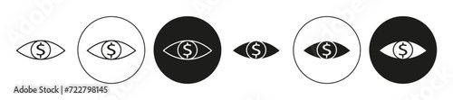 Greed flat line icon set. Greed Thin line illustration vector