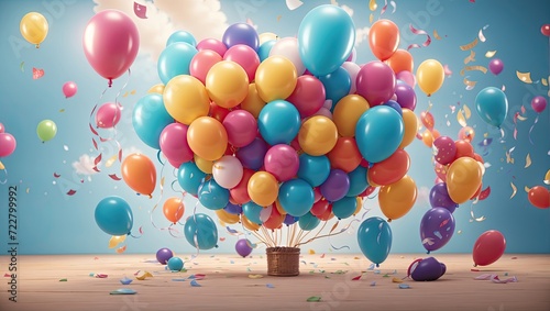 "Whimsical Balloon Celebration: A Winning Pixabay Contest Stock Photo"