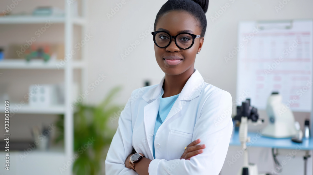 professional female doctor standing with arms crossed professional female doctor standing with arms crossed