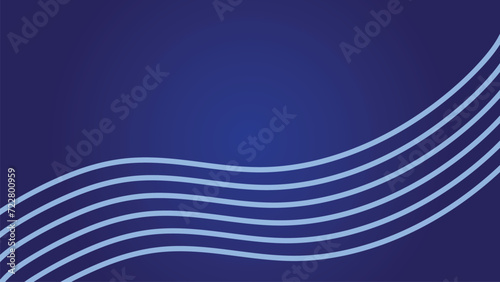 Blue Gradient walllpaper vector image for presentation. Minimalist blue background with line and wave
