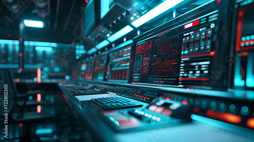 Wallpaper Mural Smart home screen control dashboard.  AI generative. Torontodigital.ca