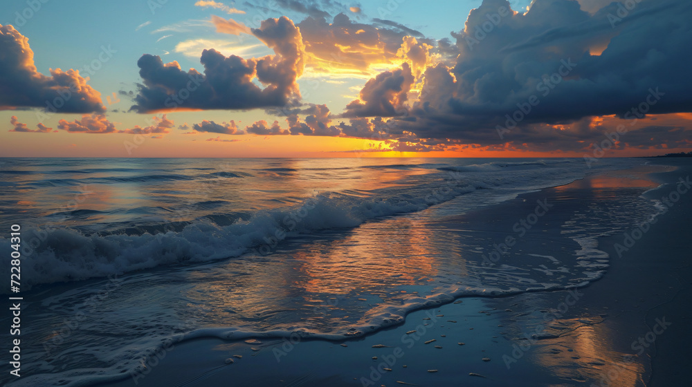 Seascape at sunset Florida USA