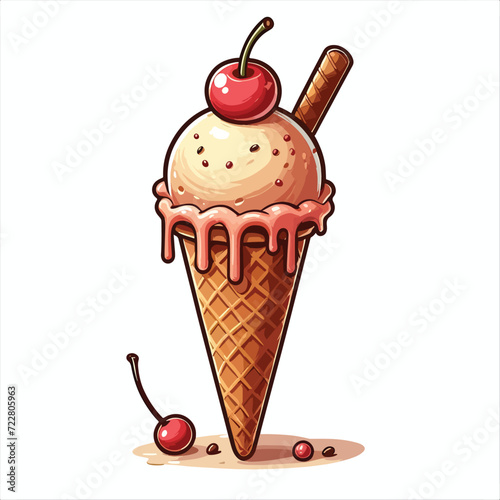 Dive into a world of frosty sweetness with our collection of  Ice Cream Cone Vectors & Illustrations!
