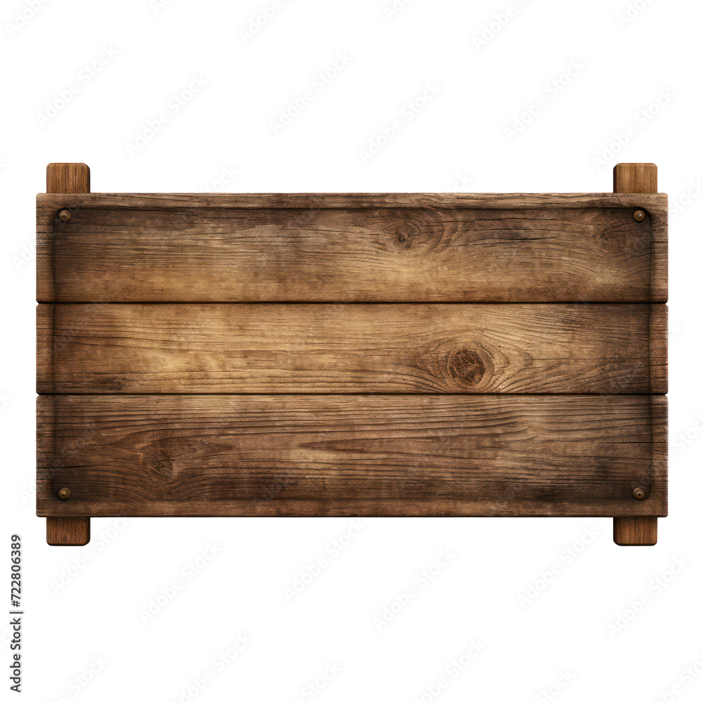 Wooden sign isolated on transparency background PNG
