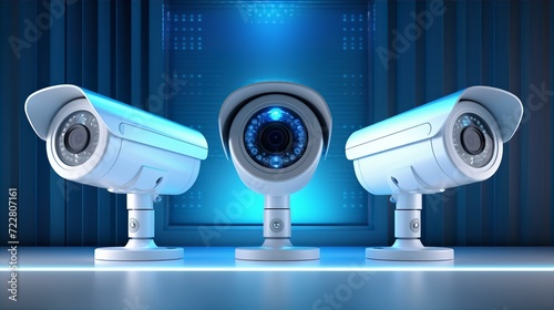 security, camera, blue, background, surveillance, technology, monitoring, safety, protection, observation, cctv, photo