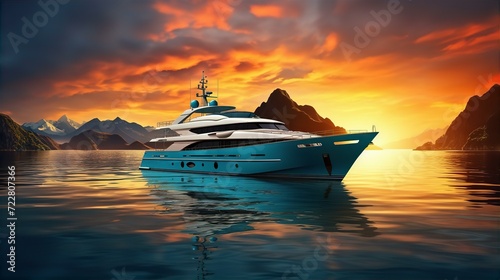 ship, boat, modern, luxurious, watercraft, maritime, transportation, sleek, design, elegance photo