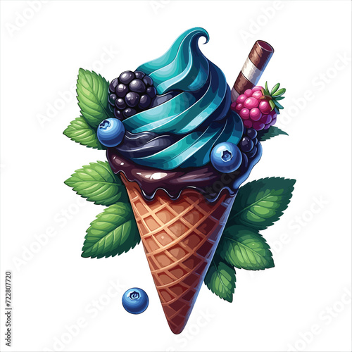 Dive into a world of frosty sweetness with our collection of  Ice Cream Cone Vectors & Illustrations!