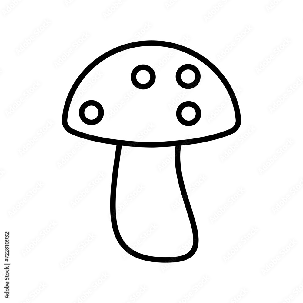 Mushroom vector icon. food illustration sign. fungus symbol or logo. Mushroom vector icon. food illustration sign. fungus symbol or logo.