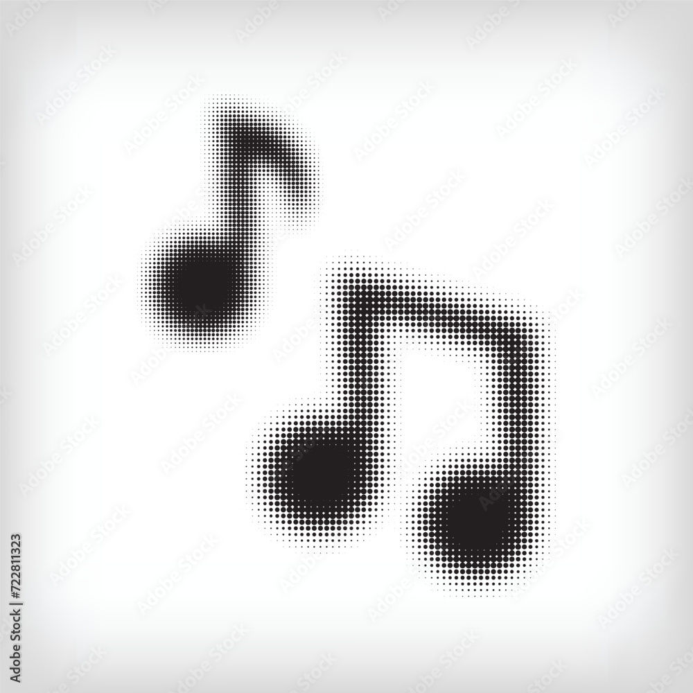 Music notes dot set. Vector. Modern background for posters, websites, web pages, business cards, postcards, interior design. Punk, pop, grunge in vintage style. Music notes dot set. Vector. Modern background for posters, websites, web pages, business cards, postcards, interior design. Punk, pop, grunge in vintage style.