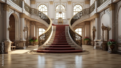 luxury, stair, hall, statement, affluence, opulence, elegance, grandeur, prestige, exclusive, expensive, interior, design, 