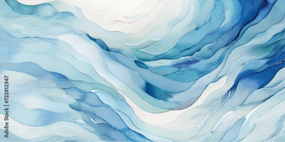 Obraz premium abstract soft blue and white abstract water color ocean wave texture background. Banner Graphic Resource as background for ocean wave and water wave abstract graphics 
