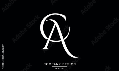 AC, CA, Abstract Letters Logo Monogram