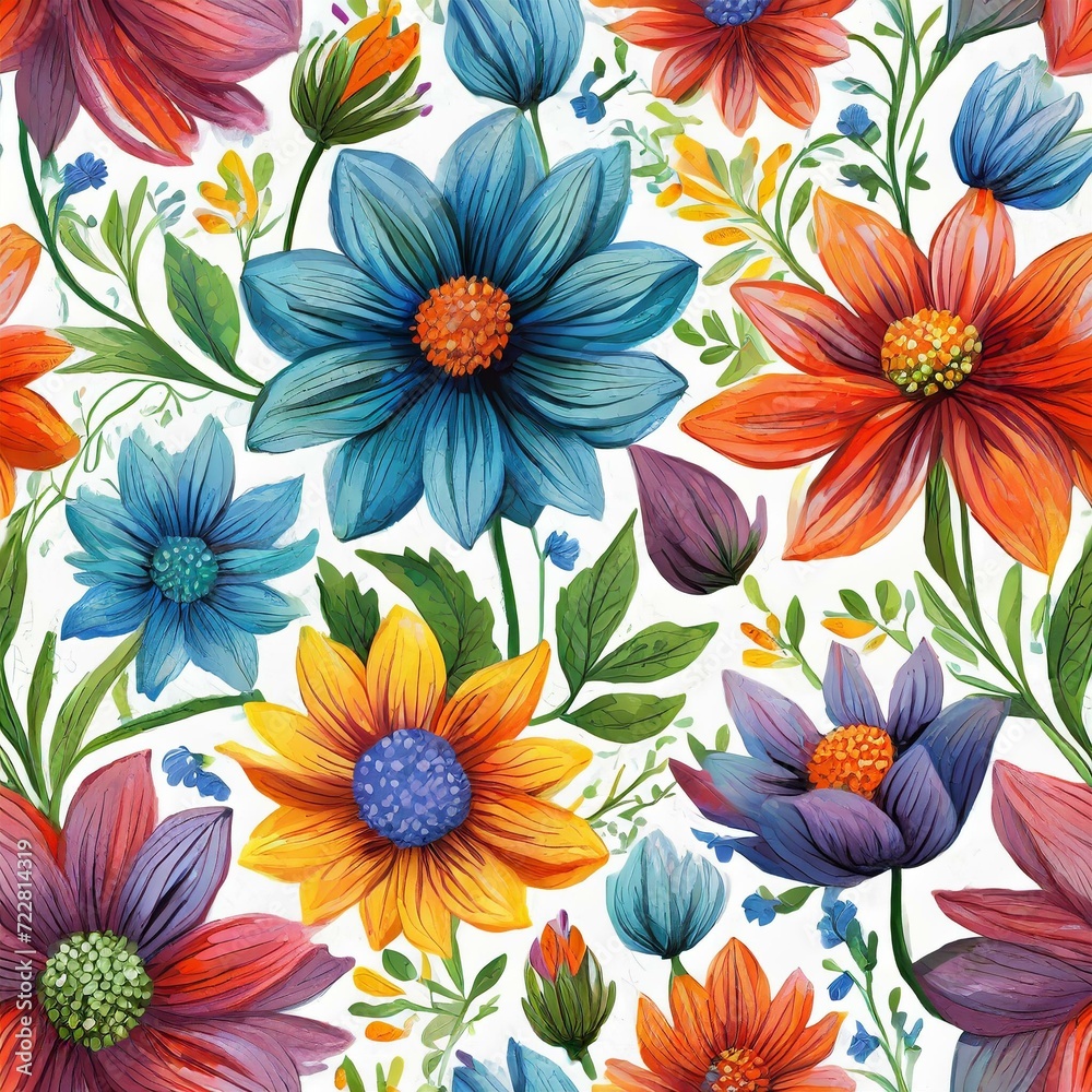 seamless wallpaper with flowers