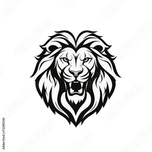 lion head mascot icon logo isolated
