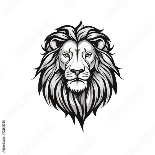 lion head icon logo isolated