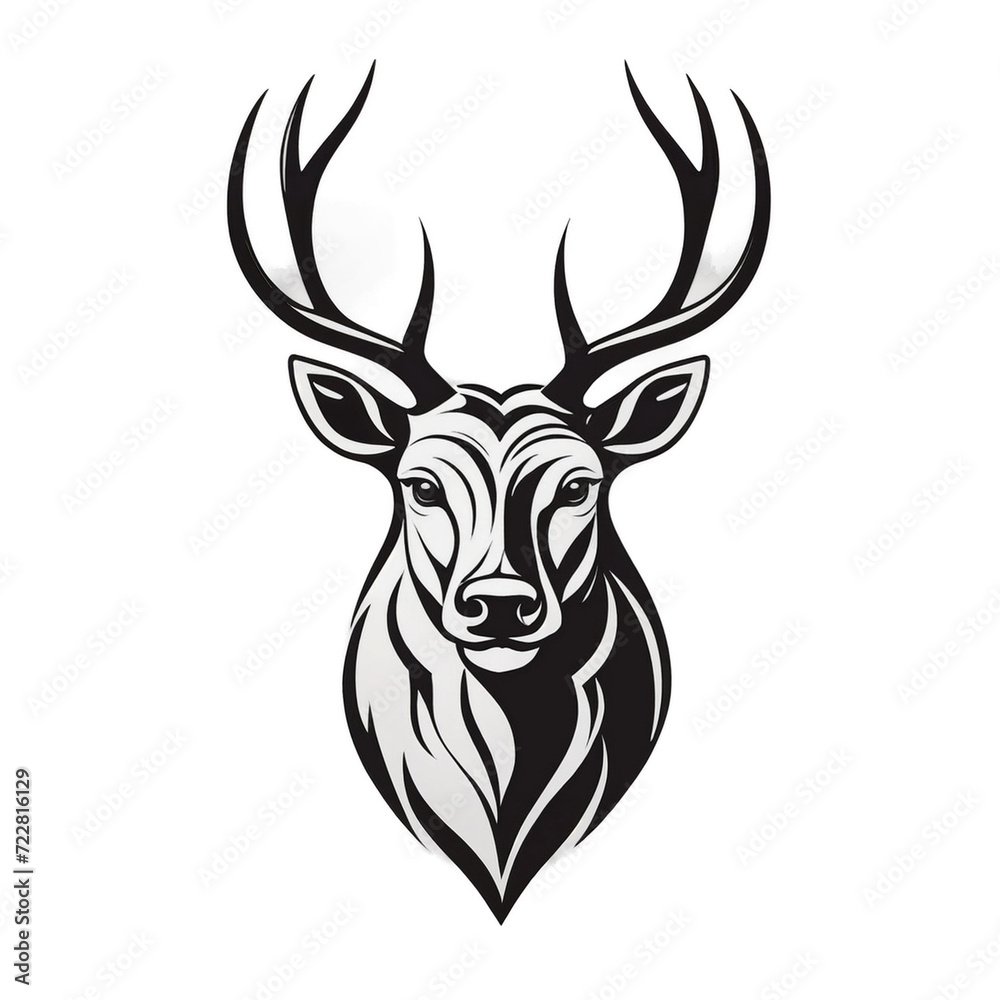 deer head icon logo deer head icon logo