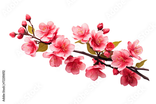 Beautiful sakura flowers isolated on white