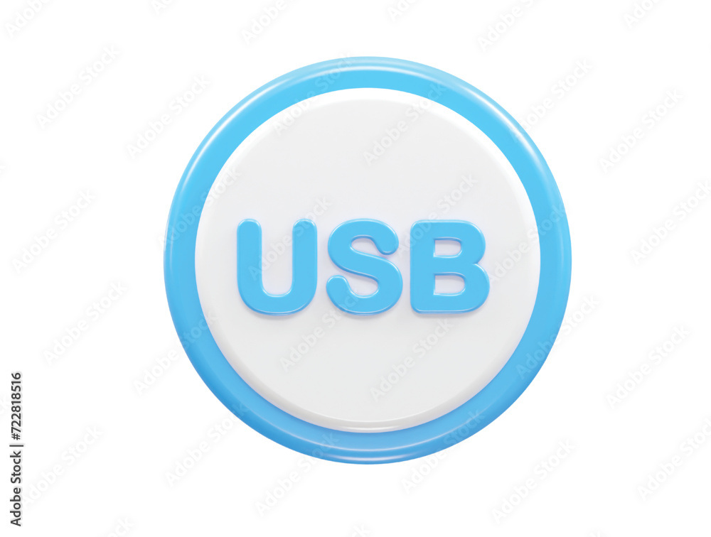 Pendrive usb icon 3d rendering illustration element Pendrive usb icon 3d rendering illustration element