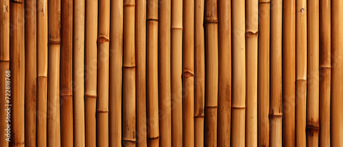 Yellow bamboo texture fence background. Copy space for text