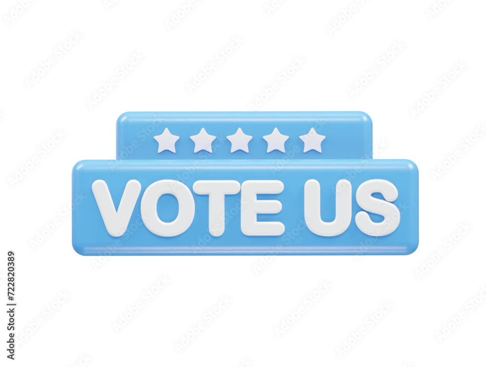 Vote icon illustration 3d rendering Vote icon illustration 3d rendering