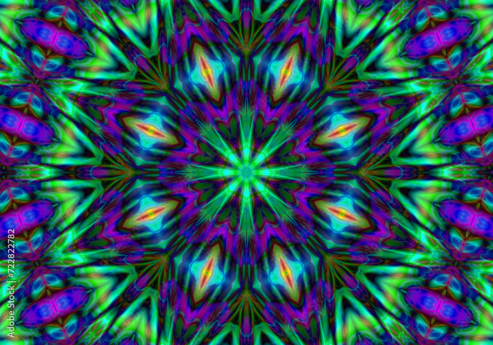 Obraz premium psychedelic background. bright colorful patterns. Abstract kaleidoscope pattern. pattern for design.