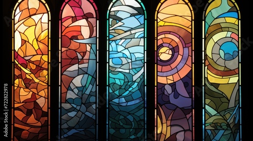 Stained glass rosette window UHD wallpaper