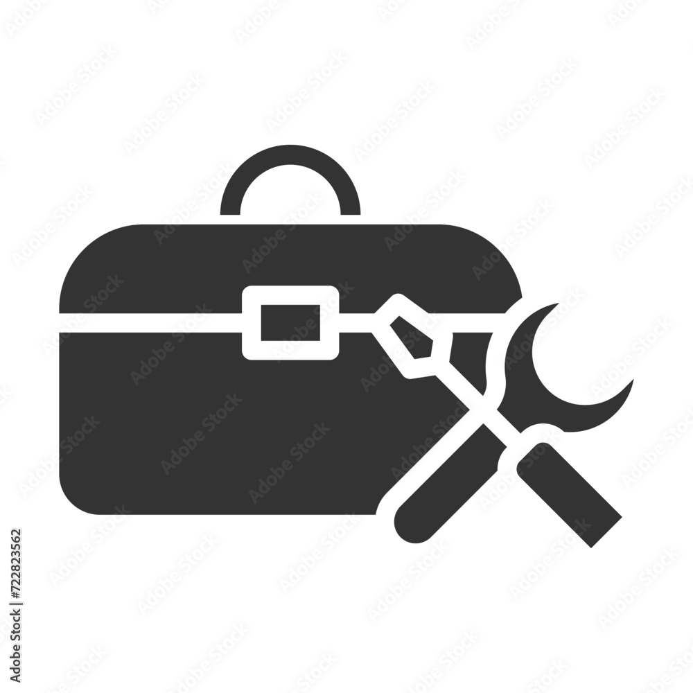 toolbox glyph icon isolated on white background. toolbox vector icon for web, mobile and ui design toolbox glyph icon isolated on white background. toolbox vector icon for web, mobile and ui design