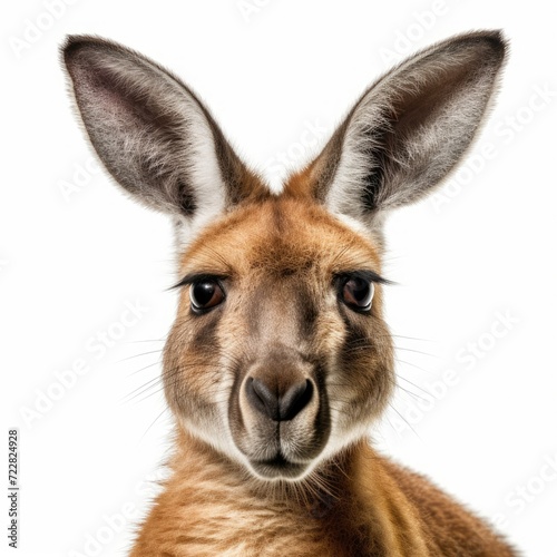 close up of a kangaroo looking up on white background  © MohFuadAzhar