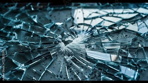 Broken glass. Generative AI