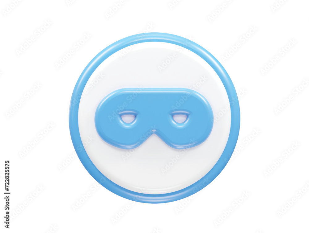 Privacy safety icon 3d rendering illustration Privacy safety icon 3d rendering illustration