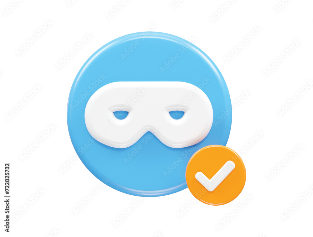 Privacy safety icon 3d rendering illustration Privacy safety icon 3d rendering illustration