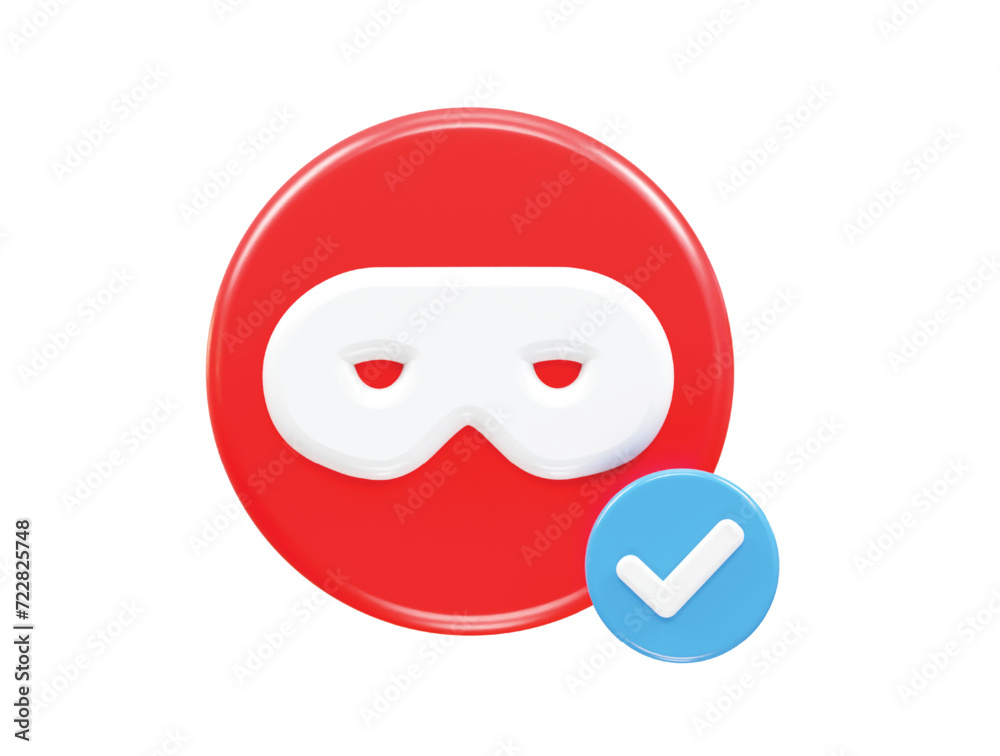 Privacy safety icon 3d rendering illustration Privacy safety icon 3d rendering illustration