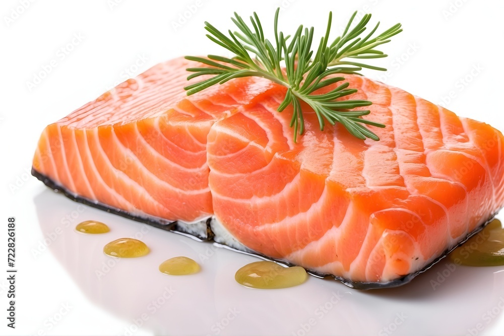 Salmon isolated on a white background. close-up. Salmon isolated on a white background. close-up.