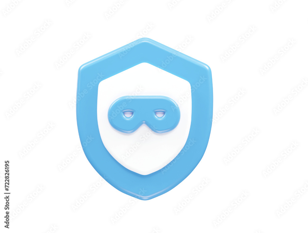 Privacy safety icon 3d rendering illustration Privacy safety icon 3d rendering illustration