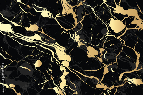 Black marble with golden veins. Black golden natural texture of marble. abstract black, white, gold and yellow marbel. hi gloss texture of marble stone for digital wall tiles design illustration © Muhammad