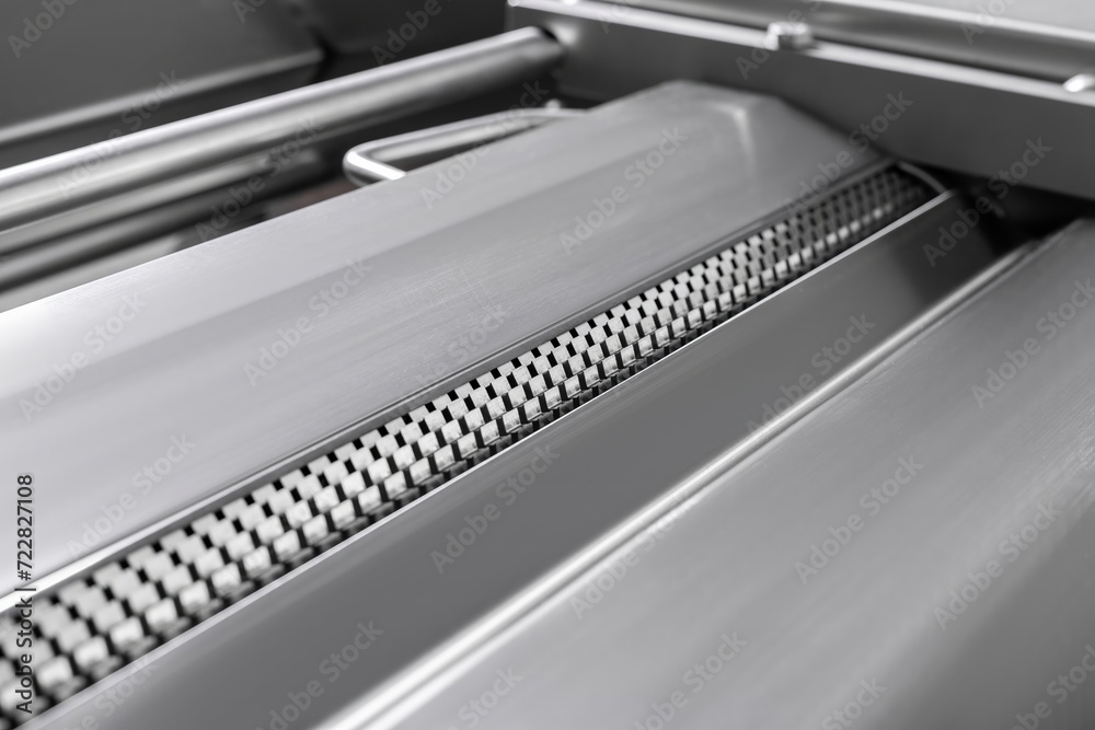 Obraz premium meat processing equipment, industrial skinning machine, food production, isolated