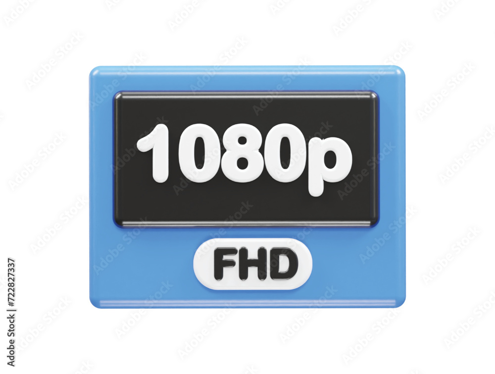 1080p resolution text icon 3d illustration rendering 1080p resolution text icon 3d illustration rendering