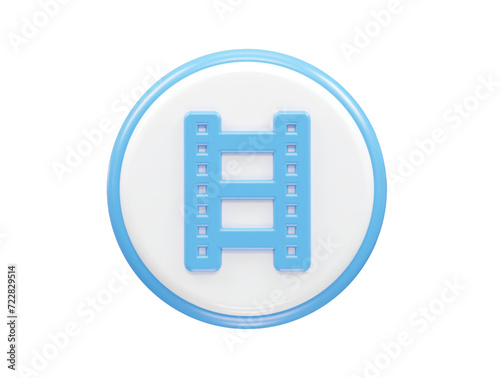 Cinema icon 3d render illustration element