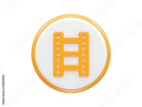 Cinema icon 3d render illustration element